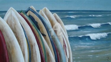 Painting titled "SMALL SWELL" by Jacquotte Gaignault, Original Artwork