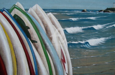 Pintura titulada "" BIARRITZ SWELL "" por Jacquotte Gaignault, Obra de arte original