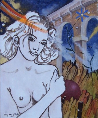 Peinture intitulée "Elle habitait près…" par Jacques Teulet, Œuvre d'art originale