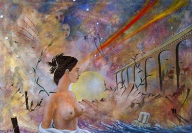 Peinture intitulée "Les vents de la sag…" par Jacques Teulet, Œuvre d'art originale, Acrylique