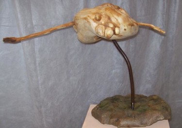 Sculpture intitulée "Brain" par Sculpures Culpin, Œuvre d'art originale, Bois