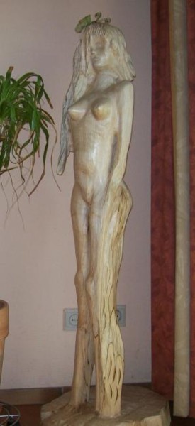 Sculpture intitulée "Alisée" par Sculpures Culpin, Œuvre d'art originale, Bois