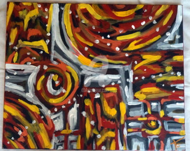 Painting titled "modern afrique" by Jade Tran Van Nhan, Original Artwork