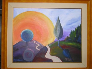 Painting titled "sunset" by Jadranka Cikic, Original Artwork