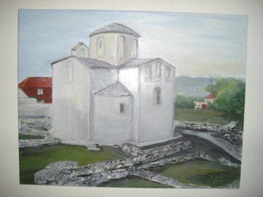 Painting titled "Sv. Kriz u Ninu" by Jadranka Cikic, Original Artwork