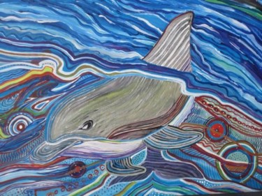 Painting titled "Dolphin" by Jadranka Cikic, Original Artwork