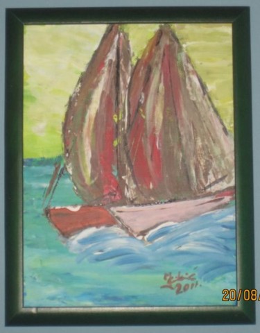 Painting titled "Sraz (Clash)" by Jadranka Cikic, Original Artwork