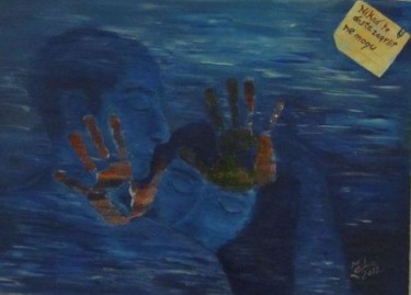 Painting titled "deep blue" by Jadranka Cikic, Original Artwork