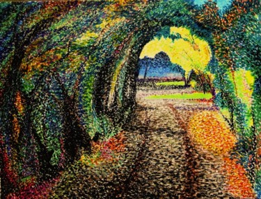 Dessin intitulée "Californian autumn…" par Jacques Durand, Œuvre d'art originale, Pastel