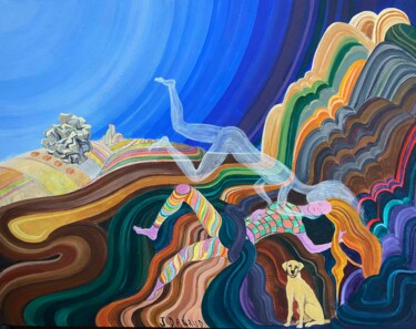 Painting titled "The Awakening (Le R…" by Jacques Durand, Original Artwork, Acrylic