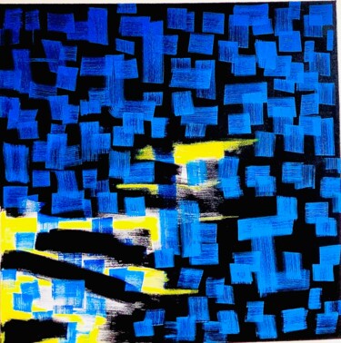 Painting titled "Midnight blue" by Jag, Original Artwork, Ink