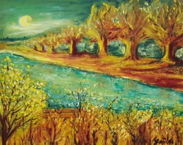 Malarstwo zatytułowany „Herbstsymphonien” autorstwa Jaga Rudnicka, Oryginalna praca, Olej