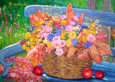 Peinture intitulée "Herbstgedanken" par Jaga Rudnicka, Œuvre d'art originale, Huile