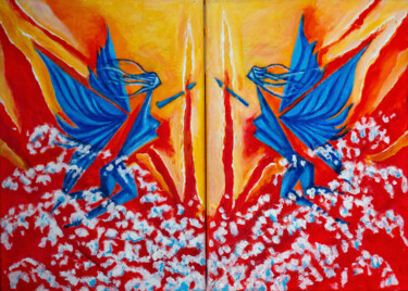 绘画 标题为“Avatar” 由Jagath Wickramarachchi, 原创艺术品, 油 安装在木板上