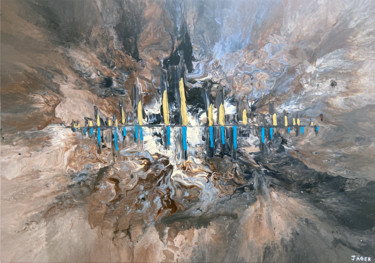 Pittura intitolato "Skyline Mirage (XL)" da Jäger (1956), Opera d'arte originale, Acrilico