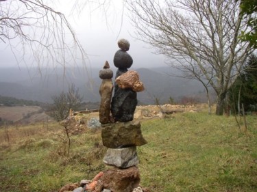 Installation intitulée "COUPLE DE PIERRES D…" par Jaime Garcia, Œuvre d'art originale