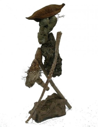 Skulptur mit dem Titel "LE BOUCANIER A PIED" von Jaime Garcia, Original-Kunstwerk