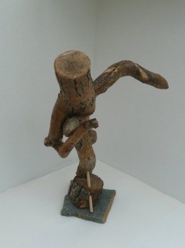 Skulptur mit dem Titel "RUGBYMAN vue de face" von Jaime Garcia, Original-Kunstwerk