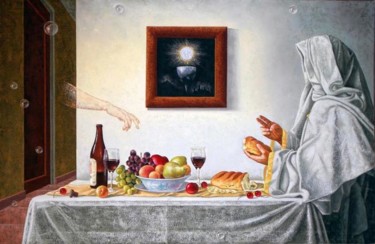Картина под названием "EUCARISTIA, serie s…" - Jaime Abril, Подлинное произведение искусства, Другой