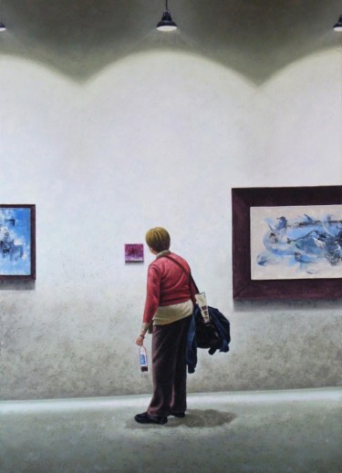 Pintura intitulada "Visitante, No...? s…" por Jaime Abril, Obras de arte originais, Óleo
