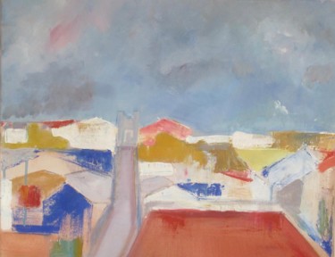 Painting titled "Vista de Salvador d…" by Jaime-Axel Ruiz, Original Artwork, Acrylic