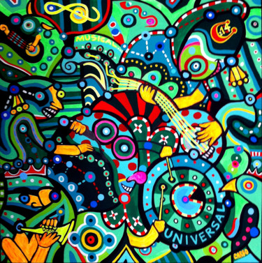 Peinture intitulée "Universal Musical" par Jaime Carbo, Œuvre d'art originale, Acrylique