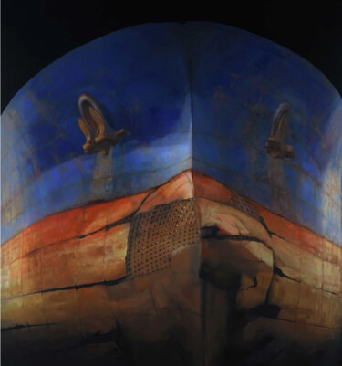 Pintura titulada "Proa Azul" por Jaime Carrasquilla, Obra de arte original, Oleo