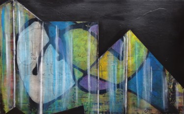 Schilderij getiteld "Frozen Graffiti" door Jaio Dos Anjos, Origineel Kunstwerk, Acryl