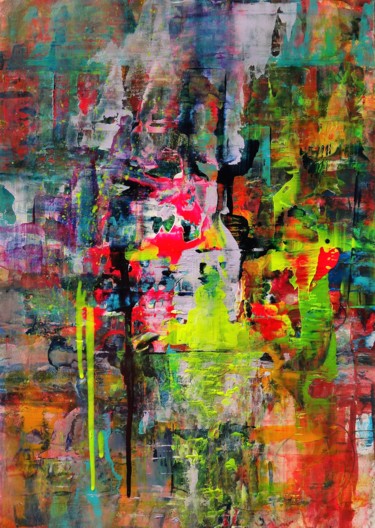 Malerei mit dem Titel ""Symphony of colour…" von Jaio Dos Anjos, Original-Kunstwerk, Acryl