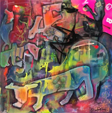 Pintura intitulada ""Apocalyptic dream"" por Jaio Dos Anjos, Obras de arte originais, Acrílico