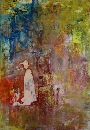 Malerei mit dem Titel ""Einsamkeit"" von Jaio Dos Anjos, Original-Kunstwerk, Acryl