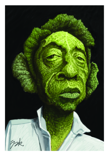 Arts numériques intitulée "Gainsbourg à la têt…" par Jak Lemonnier, Œuvre d'art originale, Travail numérique 2D