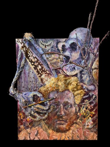 Картина под названием "Vessel" - Jake Sheykhet, Подлинное произведение искусства, Масло