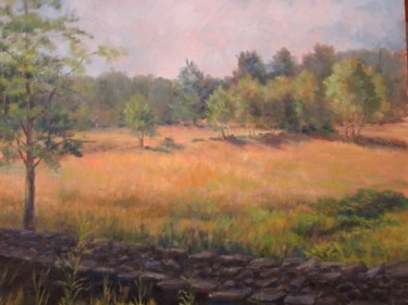 Painting titled "Haddam Neck Field" by Elizabeth Sennett, Original Artwork, Oil