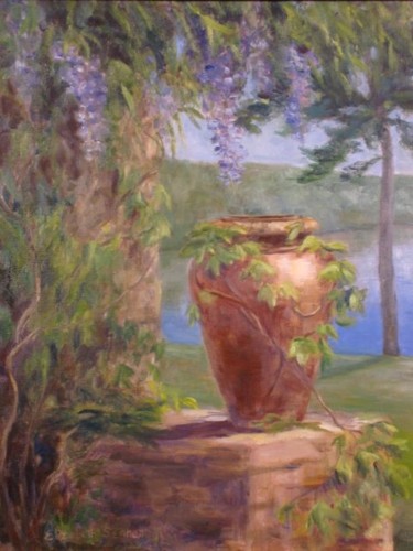 Painting titled "St. Clement Urn" by Elizabeth Sennett, Original Artwork, Oil