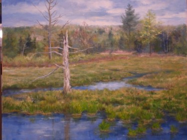 「Maine Marsh」というタイトルの絵画 Elizabeth Sennettによって, オリジナルのアートワーク, オイル