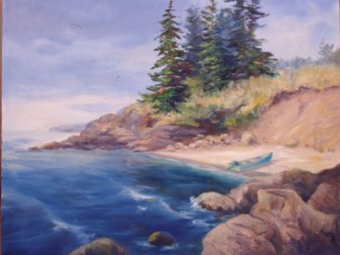 Painting titled "Roques Bluff" by Elizabeth Sennett, Original Artwork, Oil
