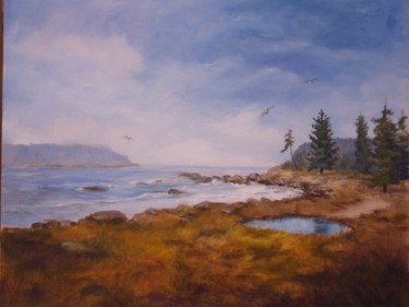 Painting titled "Ocean Reflection" by Elizabeth Sennett, Original Artwork, Oil