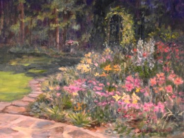 Painting titled "Elizabeth's Garden…" by Elizabeth Sennett, Original Artwork, Oil