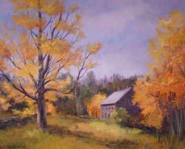 Painting titled "The Old Homestead" by Elizabeth Sennett, Original Artwork, Oil