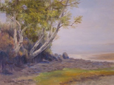 Painting titled "Morning Mist in Mai…" by Elizabeth Sennett, Original Artwork, Oil
