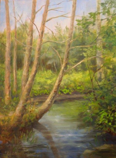 Painting titled "Brook in Salmon Riv…" by Elizabeth Sennett, Original Artwork