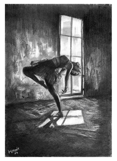 Rysunek zatytułowany „Dance - 1” autorstwa Jakub Kossakowski (Art After Hours), Oryginalna praca, Ołówek