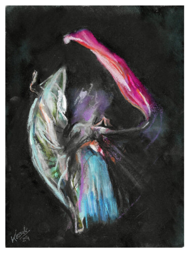 Malerei mit dem Titel "Dance - 2" von Jakub Kossakowski (Art After Hours), Original-Kunstwerk, Pastell