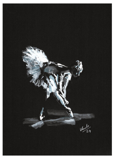 Disegno intitolato "Dance - 9" da Jakub Kossakowski (Art After Hours), Opera d'arte originale, Inchiostro