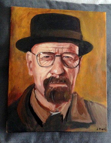 Painting titled "Heisenberg" by Jakub Mares, Original Artwork, Oil