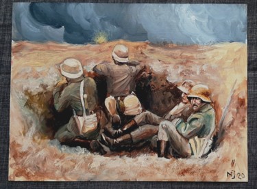 Painting titled "Great War 1918" by Jakub Mares, Original Artwork, Oil