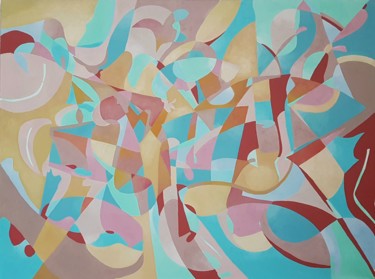 Fishing for golden fish Painting titled "Fishing for golden…" by Jakub Jerabek, Original Art, Oil