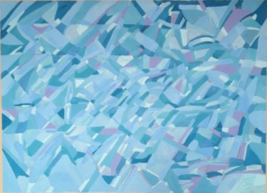 Water drops shine like a star on midnight garden Painting titled "Water drops shine l…" by Jakub Jerabek, Original Art, Acrylic