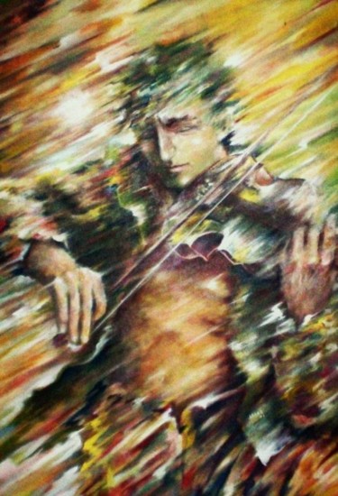 Peinture intitulée "VIOLÍN" par Jalar, Œuvre d'art originale, Huile